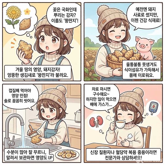 4컷 만화. / 위키푸디
