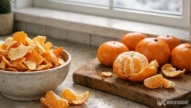 귤껍질이 그릇에 담겨 있다. / 위키푸디