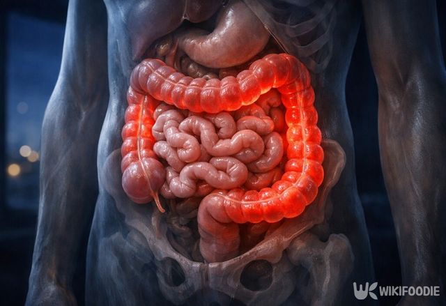 매운 음식 성분이 장 점막을 자극하는 상황을 나타낸 이미지다. / 위키푸디