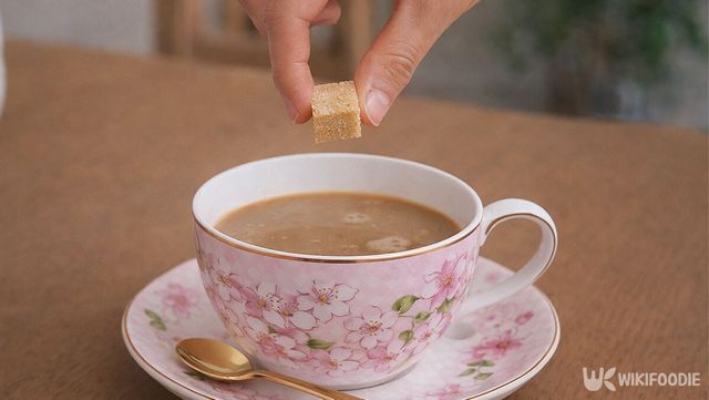 커피에 각설탕을 넣고 있다. / 위키푸디