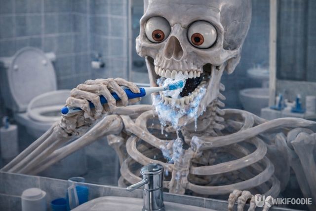 잦은 양치 습관으로 치아 보호층이 서서히 마모되는 구조를 시각화했다. / 위키푸디