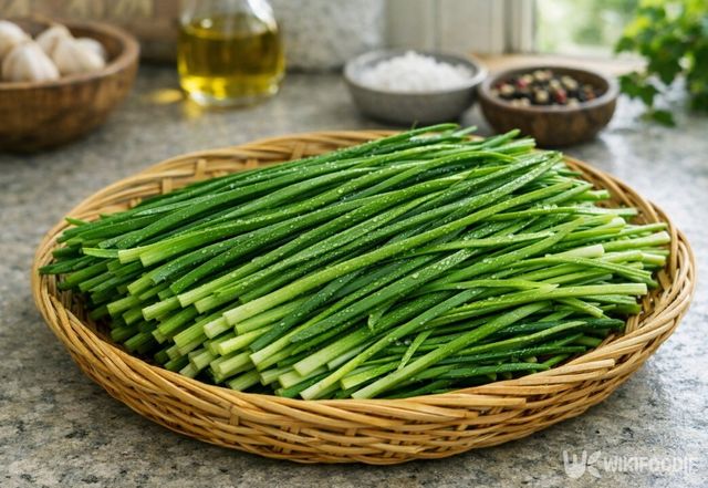 부추는 성질이 따뜻한 채소로 알려져 있다. / 위키푸디