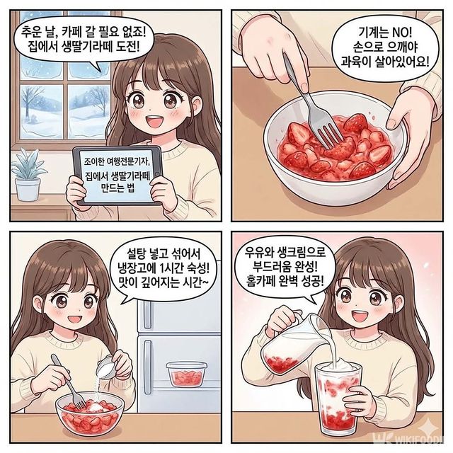 4컷 만화. / 위키푸디