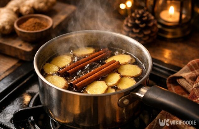 계피와 생강을 함께 끓이면 몸을 데우는 힘이 한층 커진다. / 위키푸디