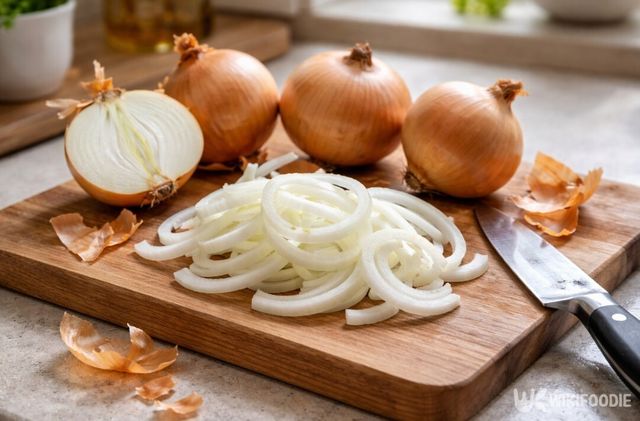 양파의 유화아릴 성분은 가열하면 단맛을 내는 성분으로 변해 섭취가 한결 수월해진다. / 위키푸디