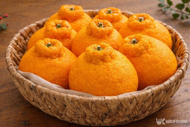 한라봉이 바구니에 가득 담겨 있다. / 위키푸디