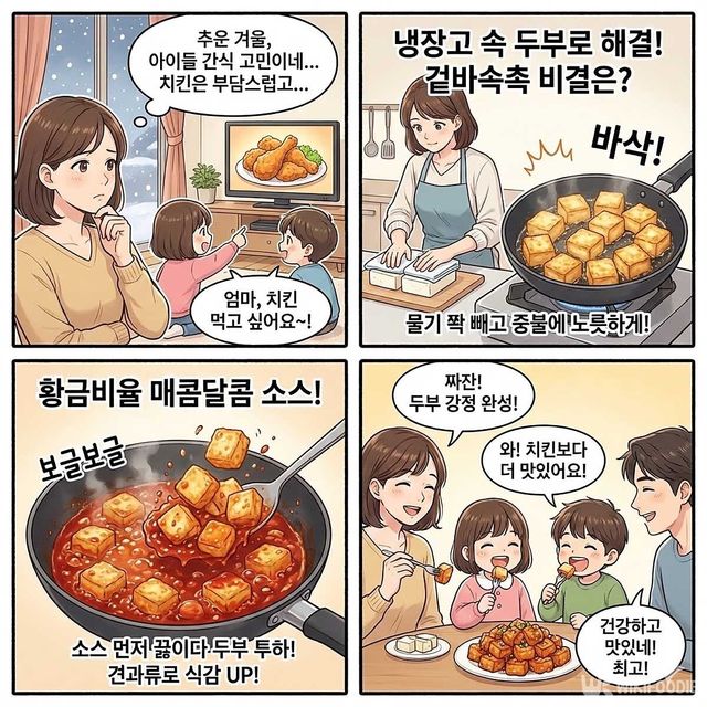 4컷 만화. / 위키푸디