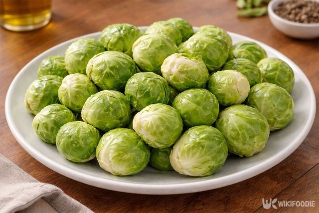 방울양배추가 접시에 담겨 있다. / 위키푸디