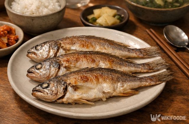 노릇하게 구워진 굴비다. / 위키푸디