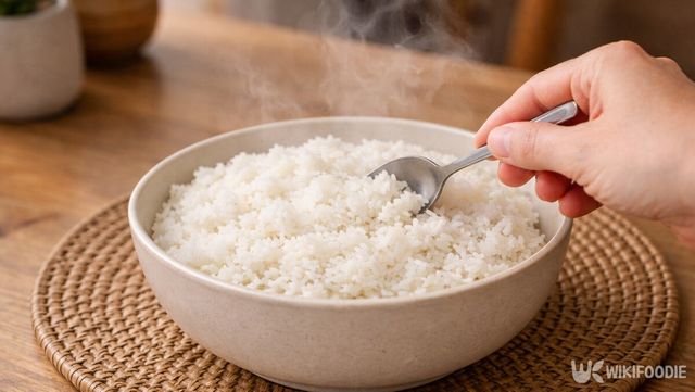 중간에 밥을 섞어주면 열이 고르게 퍼져 중심부 온도까지 올라간다. / 위키푸디