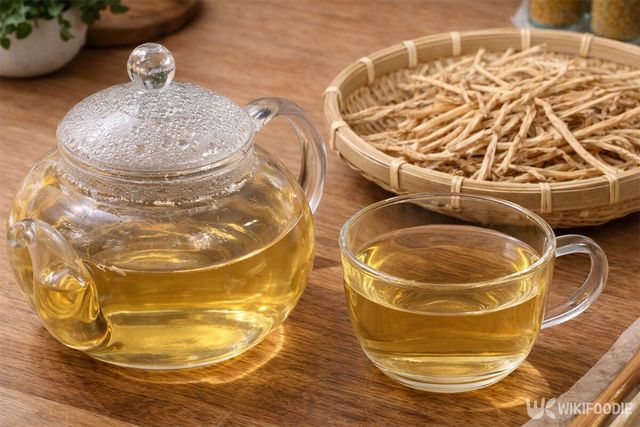 황기를 차로 달인 모습이다. / 위키푸디