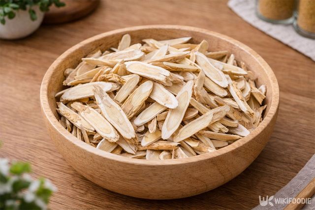 황기가 그릇에 담겨 있다. / 위키푸디