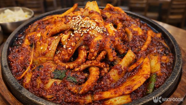 돌판낙지 자료 사진. / 위키푸디