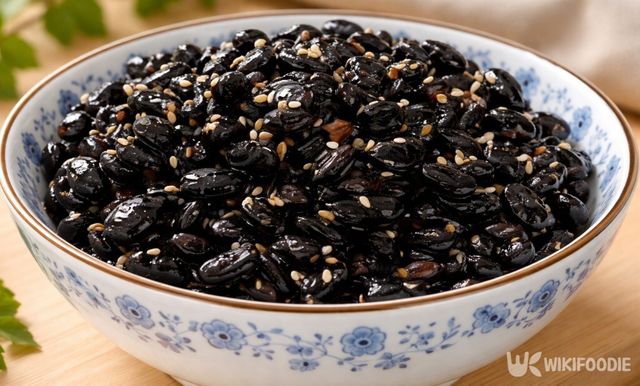 완성된 콩자반을 그릇에 담아둔 사진이다. / 위키푸디