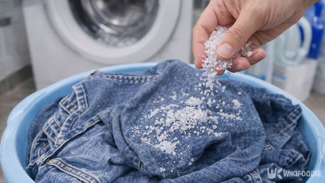 청바지에 소금을 넣고 있다. / 위키푸디