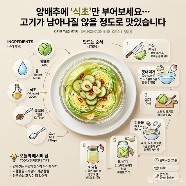 양배추 피클 자료 사진. / 위키푸디