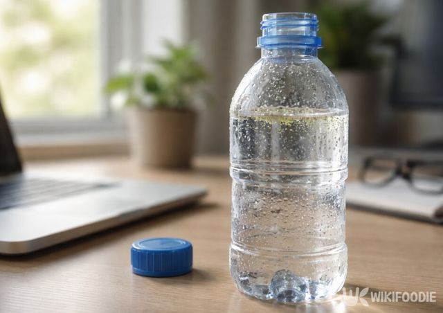 입을 대고 마신 뒤 실온에 방치된 생수병 내부 모습이다. / 위키푸디