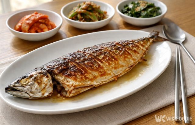 노릇하게 구운 삼치구이다. / 위키푸디