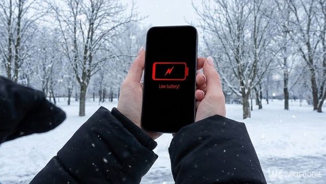 휴대폰의 배터리 부족 경고가 뜬 화면이다. / 위키푸디