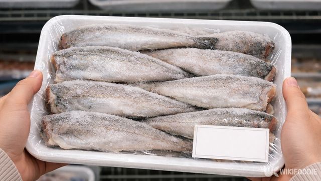 마트 냉동 코너에 진열된 동태다. / 위키푸디