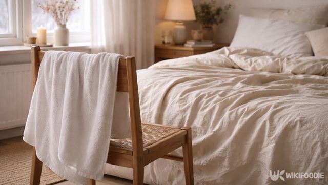 물에 적신 수건을 방 안에 걸어두는 모습이다. / 위키푸디