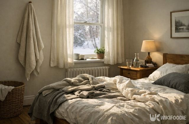 겨울철 일상에서 자연스럽게 이어지는 수건 사용 습관. / 위키푸디