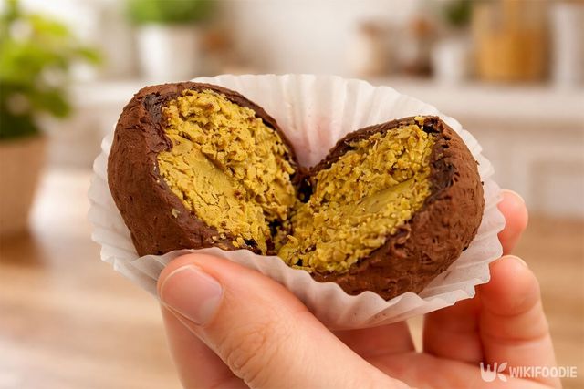 두바이 쫀득 쿠키를 한 손에 들고 있다. / 위키푸디