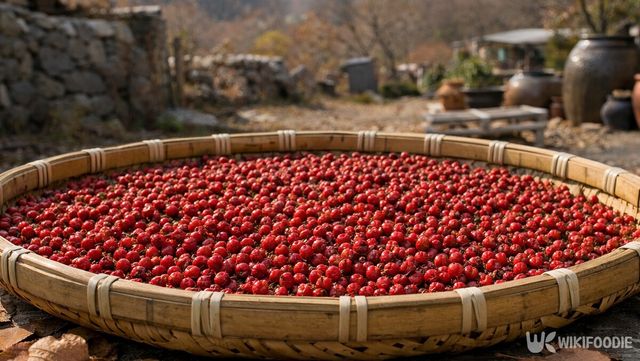 가을에 채취해 말려 두는 마가목 열매다. / 위키푸디