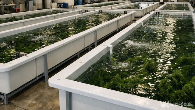 육상 김 양식 시설 내부 모습이다. / 위키푸디