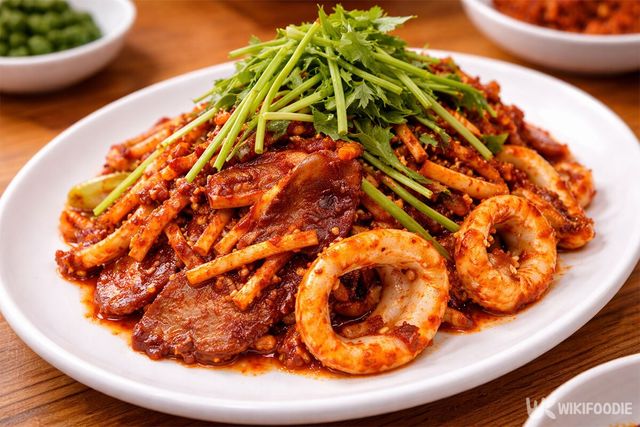 울릉도 오징어보쌈의 오징어보쌈 사진. / 위키푸디