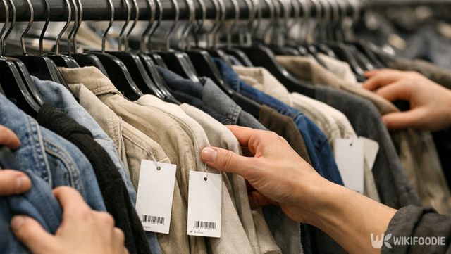 매장에서 여러 사람이 만지고 지나간 새 옷이 진열돼 있다. / 위키푸디