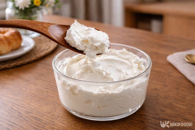 그릭 요거트를 한 스푼 뜬 모습. / 위키푸디