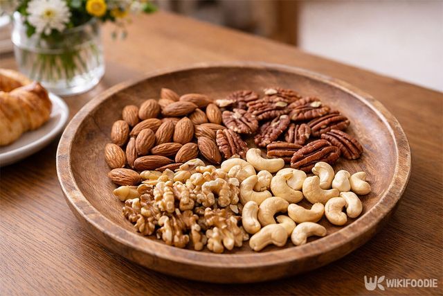 접시에 견과류가 담겨 있다. / 위키푸디