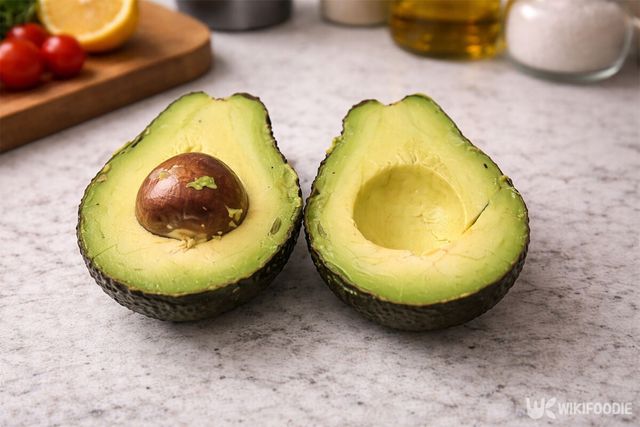 조리대에 아보카도가 놓여 있다. / 위키푸디