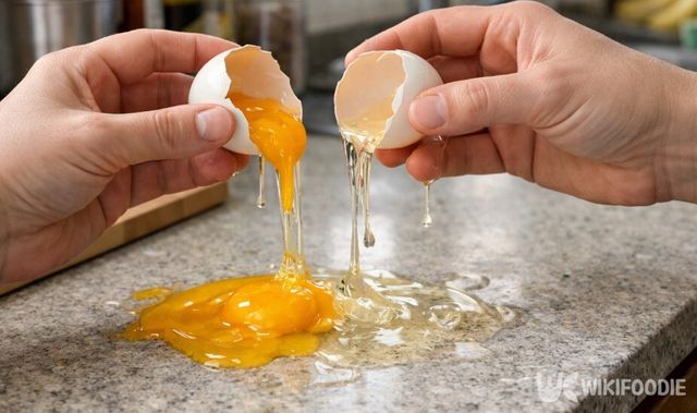 겉은 멀쩡해 보여도 내부 변질이 빠른 달걀이다. / 위키푸디