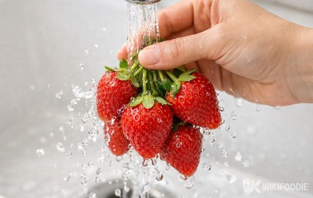 흐르는 물에 가볍게 헹구는 과정이다. / 위키푸디