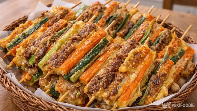 완성된 돼지고기 꼬치의 모습. / 위키푸디