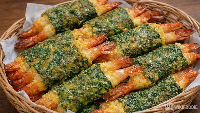 완성된 깻잎 새우전의 모습. / 위키푸디