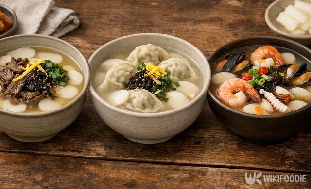 지역과 환경에 따라 달라진 떡국 국물의 모습이다. / 위키푸디