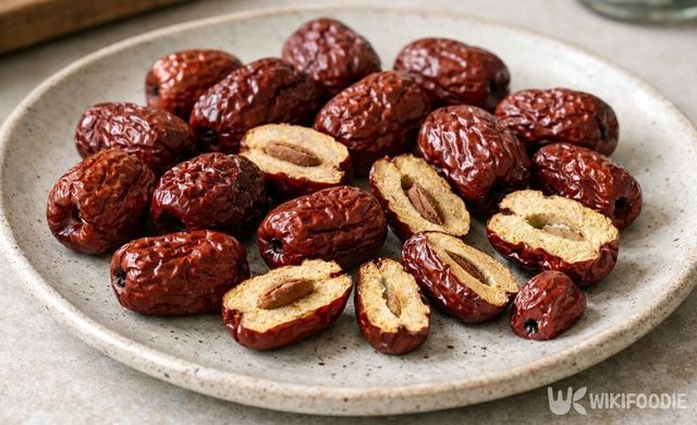 접시에 담긴 말린 대추가 보인다. / 위키푸디