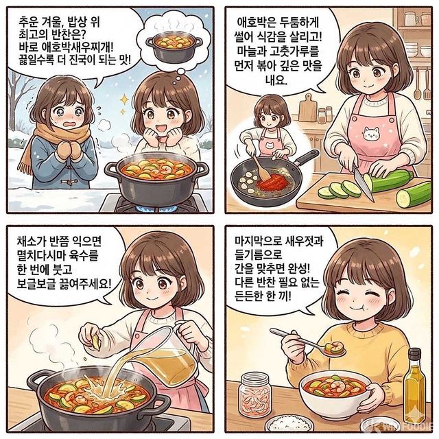 4컷 만화. / 위키푸디