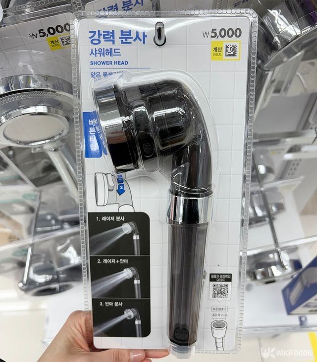 3기능 샤워기 필터 실버 자료 사진. / 위키푸디