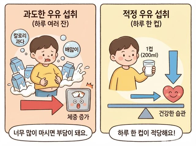 우유 올바르게 마시는 법 삽화. / 위키푸디