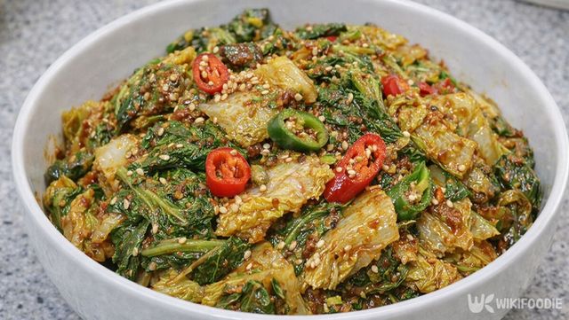 완성된 봄동된장무침의 모습. / 위키푸디