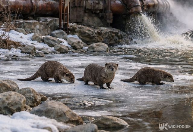 수달 가족의 모습. 해당 이미지는 기사 이해를 돕기 위해 AI로 재연하였습니다. / 위키푸디