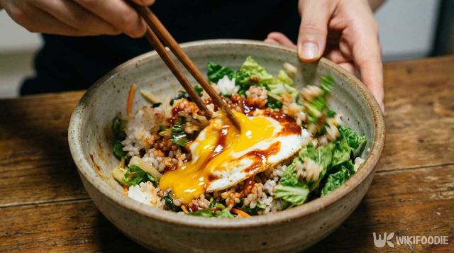 완성된 강호동 봄동비빔밥. / 위키푸디