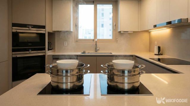 계란을 찌는 모습. / 위키푸디