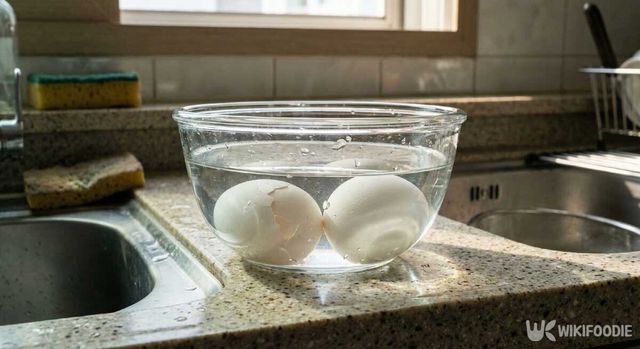 물에 넣은 계란. /&nbsp;위키푸디