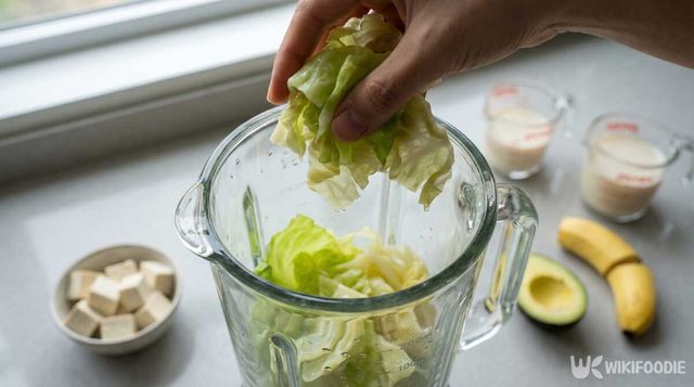 믹서기에 양배추를 넣는 모습. / 위키푸디