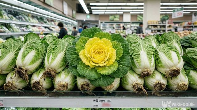 마트 진열대의 봄동. /&nbsp;위키푸디